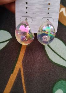 Elegant Pearl &amp; Iridescent Earrings Set