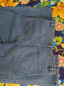 Stylish Blue Denim Flared Jeans
