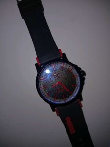 Puma Black &amp; Red Sports Watch