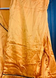 Satin Pajama Set - Orange