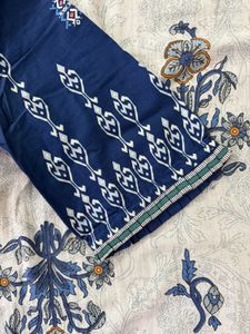 Biba Blue Printed Kurta