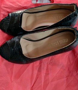 Black Peep-Toe Heels