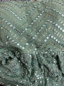 Green Sequined Ethnic sharara set
