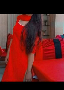Beutiful Red Kurtis And Duppata