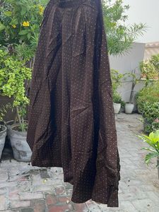 Brown Polka Dot Ethnic Skirt