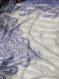 Beautiful Blue &amp; White Saree