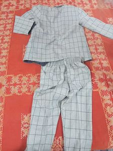 Boys Checked Suit Set