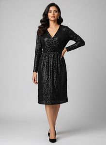 Black⚫Sparkling Sequin Party Dress 36 Bust