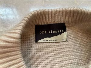 Off Limits Beige &amp; Black Striped Knitted Jumper