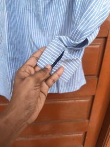 Classic Blue Striped Button-Down Shirt