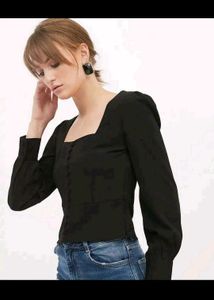 two set of White and black Square Neck Top