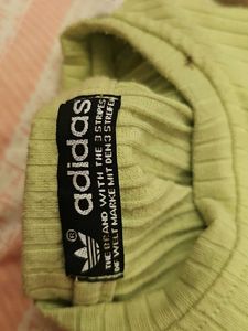 Lime Green Adidas Ribbed Co-ord Set