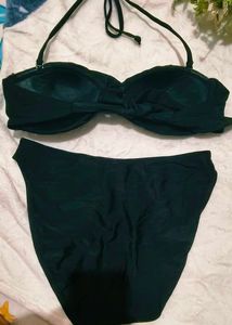 Twist-Front Bandeau Bikini set