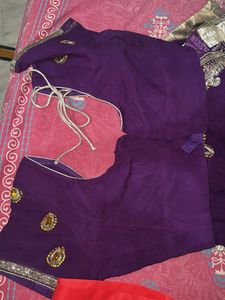 Vintage Embellished Purple Saree