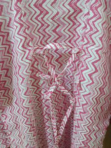 new and never wear pink Zigzag Print Kurta