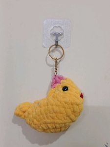 Cute Yellow Knitted Keychain Charm