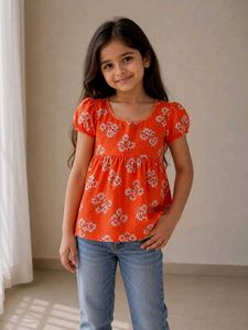 Orange Floral top