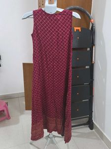 Maroon Kurti with Gold Print