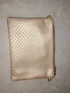 ESRELA Gold-Tone Woven Pouch