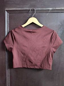 Ribbed Twisted Crop Top