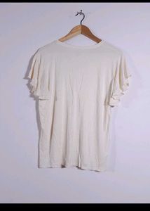 new Flutter Sleeve V-Neck Tee