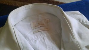 2pcs blackberry Men's White Striped Shirt