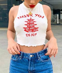 Thank You Graphic Crop Top