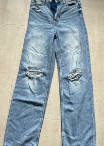 H&M Distressed Light Wash Jeans