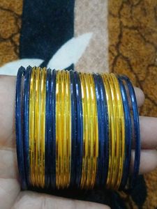 Blue and Gold Bangles Set