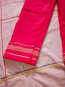 Vibrant Pink Embroidered Kurta