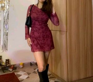 Chic Long-Sleeve Mini Dress