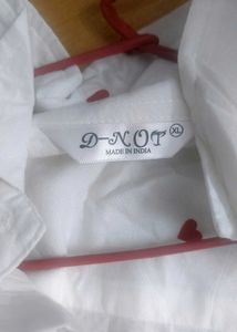 Viral Heart Print White Shirt