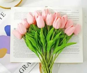 Artificial Pink Tulips (Set of 7)