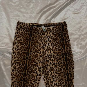 Y2K Leopard Print Flared Pants