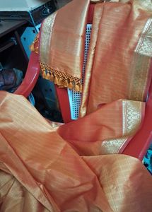Mango Color Silk Saree