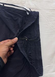Navy Sports Shorts with Side Stripes