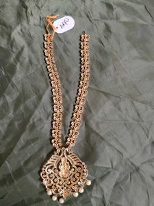 Exquisite Temple Necklace with Lakshmi Pendant