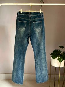vintage washed flared denim