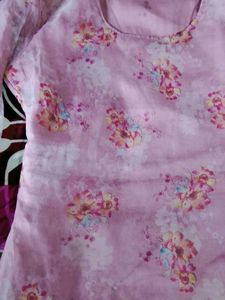 Chic Pink Floral Kurta Set