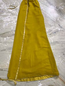 Yellow Naira cut suit with straps sleeves