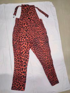 Leopard Print Dungaree