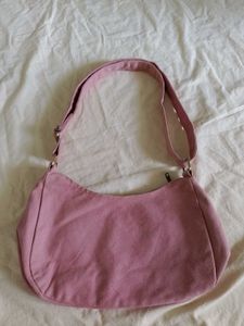 Pink canvas Shoulder Bag