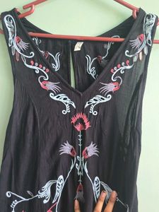 Bohemian embroidered beach cover-up