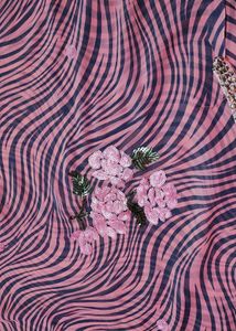 Elegant Pink Floral Print Saree