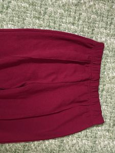 Stylish Maroon Flared Pants | High Waist Stretchab