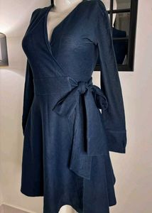 Classic Denim Wrap Dress