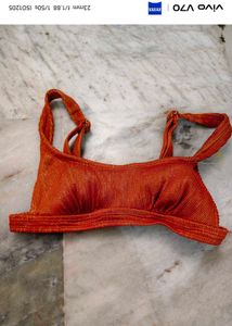 Sparkling Orange Bikini Top