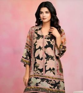 Elegant Floral Print Kurta