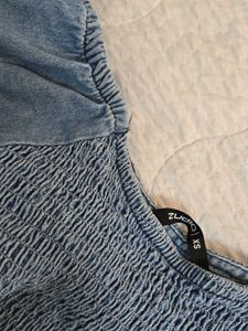 Denim Smocked Dress size XS