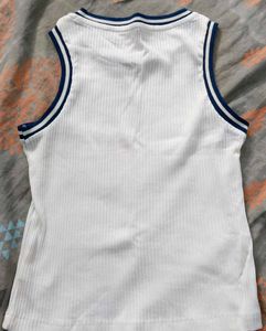 Ribbed White Tank Top
